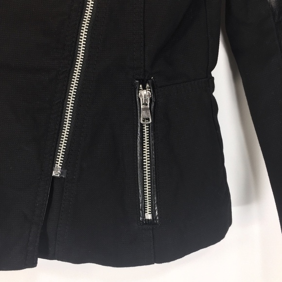 H&M Women's Moto Biker Jacket Black 32 / 2, NWOT - Picture 3 of 12